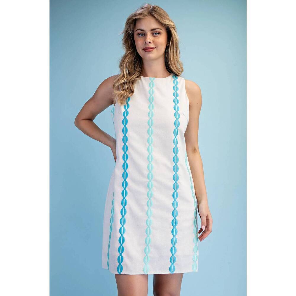 NEW GIGIO colette mini dress in aqua mix